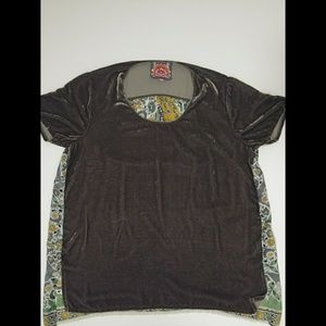 Johnny Was Expression Velvet Scarf Back Med Blouse